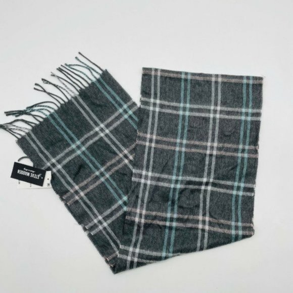 Steve Madden Mid Weight Cozy Plaid Muffler Scarf - Picture 2 of 7